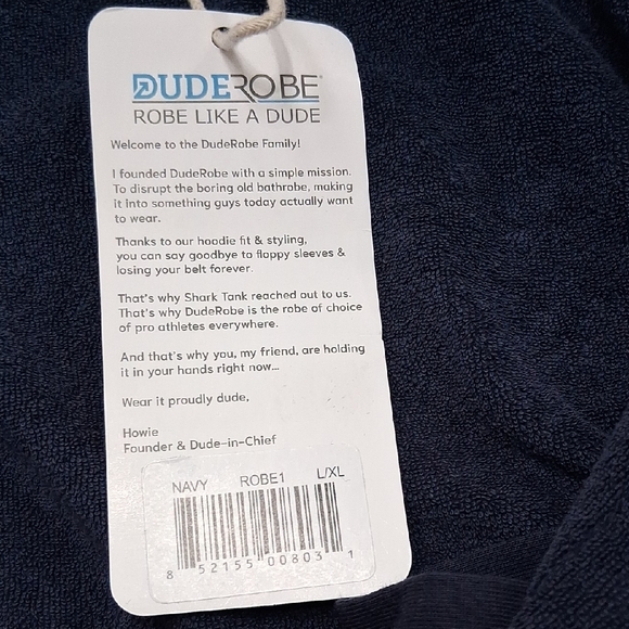 Men's Navy Robe - Picture 3 of 8